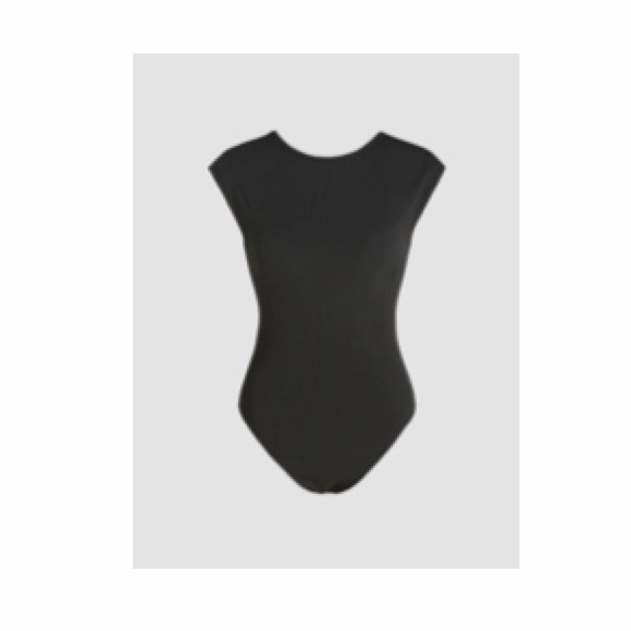 *NWT, Womens, Cider, High Neck Open Back Sleeveless Bodysuit, Black, Sz XL - Picture 1 of 5
